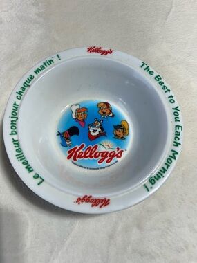 Kellogg's Kids Cereal Bowl - White with Blue & Red Logo